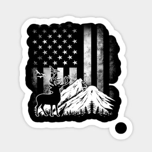 American Flag Deer Hunting Sticker